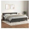 Image de Boxspring met matras fluweel donkergrijs 200x200 cm3141444