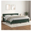 Image de Boxspring met matras fluweel donkergroen 200x200 cm3141446