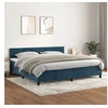 Image de Boxspring met matras fluweel donkerblauw 200x200 cm3141447