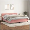 Image de Boxspring met matras fluweel roze 200x200 cm3141448