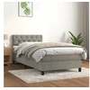 Image de Boxspring met matras fluweel lichtgrijs 80x200 cm3141449