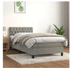 Image de Boxspring met matras fluweel lichtgrijs 90x190 cm3141455