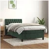 Image de Boxspring met matras fluweel donkergroen 90x190 cm3141458