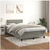 Image de Boxspring met matras fluweel lichtgrijs 120x200 cm3141473