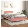 Image de Boxspring met matras fluweel roze 120x200 cm3141478