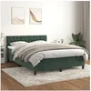 Image de Boxspring met matras fluweel donkergroen 140x190 cm3141482