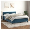 Image de Boxspring met matras fluweel donkerblauw 140x190 cm3141483