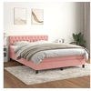 Image de Boxspring met matras fluweel roze 140x190 cm3141484