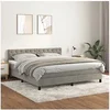 Image de Boxspring met matras fluweel lichtgrijs 160x200 cm3141491