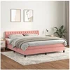 Image de Boxspring met matras fluweel roze 180x200 cm3141502
