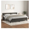 Image de Boxspring met matras fluweel donkergrijs 200x200 cm3141504