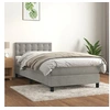 Image de Boxspring met matras fluweel lichtgrijs 80x200 cm3141509