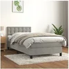 Image de Boxspring met matras fluweel lichtgrijs 90x190 cm3141515