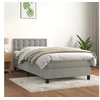 Image de Boxspring met matras fluweel lichtgrijs 90x200 cm3141521