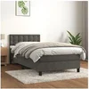 Image de Boxspring met matras fluweel donkergrijs 100x200 cm3141528