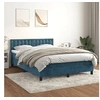 Image de Boxspring met matras fluweel donkerblauw 140x190 cm3141543
