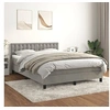 Image de Boxspring met matras fluweel lichtgrijs 140x200 cm3141545