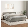 Image de Boxspring met matras fluweel lichtgrijs 160x200 cm3141551