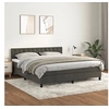 Image de Boxspring met matras fluweel donkergrijs 160x200 cm3141552