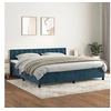Image de Boxspring met matras fluweel donkerblauw 200x200 cm3141567