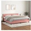 Image de Boxspring met matras fluweel roze 200x200 cm3141568