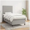 Image de Boxspring met matras stof lichtgrijs 90x190 cm3141577