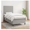 Image de Boxspring met matras stof lichtgrijs 100x200 cm3141593