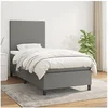 Image de Boxspring met matras stof donkergrijs 100x200 cm3141594