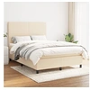 Image de Boxspring met matras stof cràmekleurig 140x190 cm3141614