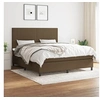 Image de Boxspring met matras stof donkerbruin 180x200 cm3141636