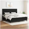 Image de Boxspring met matras stof zwart 200x200 cm3141643