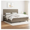 Image de Boxspring met matras stof taupe 200x200 cm3141645
