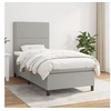 Image de Boxspring met matras stof lichtgrijs 100x200 cm3141673