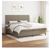 Image de Boxspring met matras stof taupe 200x200 cm3141725
