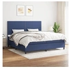 Image de Boxspring met matras stof blauw 200x200 cm3141727