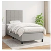 Image de Boxspring met matras stof lichtgrijs 80x200 cm3141729