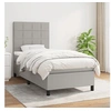 Image de Boxspring met matras stof lichtgrijs 90x190 cm3141737