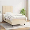 Image de Boxspring met matras stof cràmekleurig 90x200 cm3141750