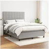 Image de Boxspring met matras stof lichtgrijs 140x190 cm3141769