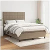 Image de Boxspring met matras stof taupe 140x190 cm3141773