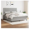 Image de Boxspring met matras stof lichtgrijs 160x200 cm3141785