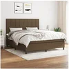 Image de Boxspring met matras stof donkerbruin 160x200 cm3141788