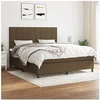 Image de Boxspring met matras stof donkerbruin 180x200 cm3141796