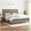 Image de Boxspring met matras stof taupe 200x200 cm3141805