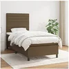 Image de Boxspring met matras stof donkerbruin 80x200 cm3141812
