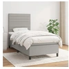 Image de Boxspring met matras stof lichtgrijs 90x200 cm3141825
