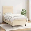 Image de Boxspring met matras stof cràmekleurig 100x200 cm3141838