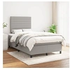 Image de Boxspring met matras stof lichtgrijs 120x200 cm3141841
