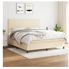 Image de Boxspring met matras stof cràmekleurig 160x200 cm3141870