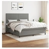 Image de Boxspring met matras stof donkergrijs 180x200 cm3141874